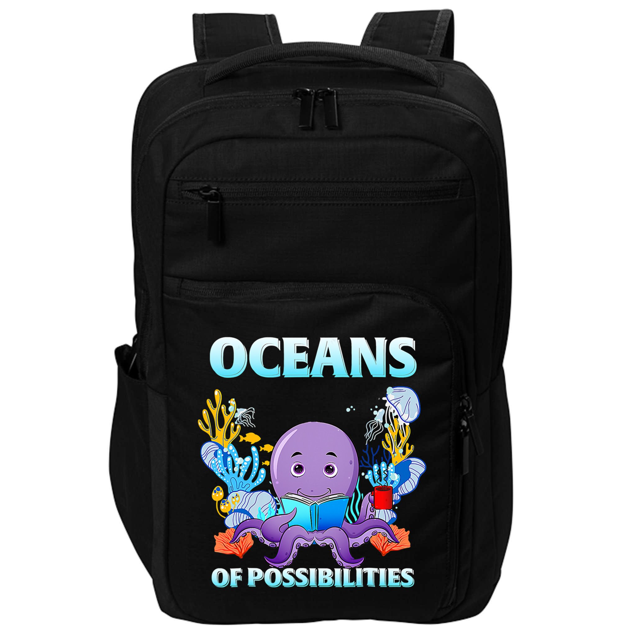 Octopus Sea Animal Summer Reading Oceans Of Possibilities Gift Impact Tech Backpack