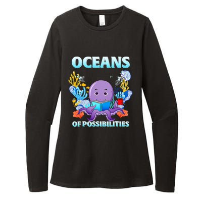 Octopus Sea Animal Summer Reading Oceans Of Possibilities Gift Womens CVC Long Sleeve Shirt