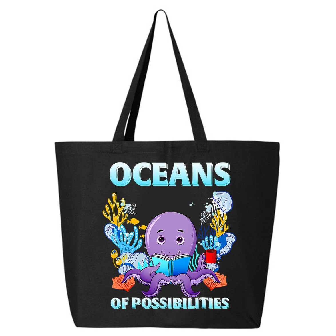 Octopus Sea Animal Summer Reading Oceans Of Possibilities Gift 25L Jumbo Tote