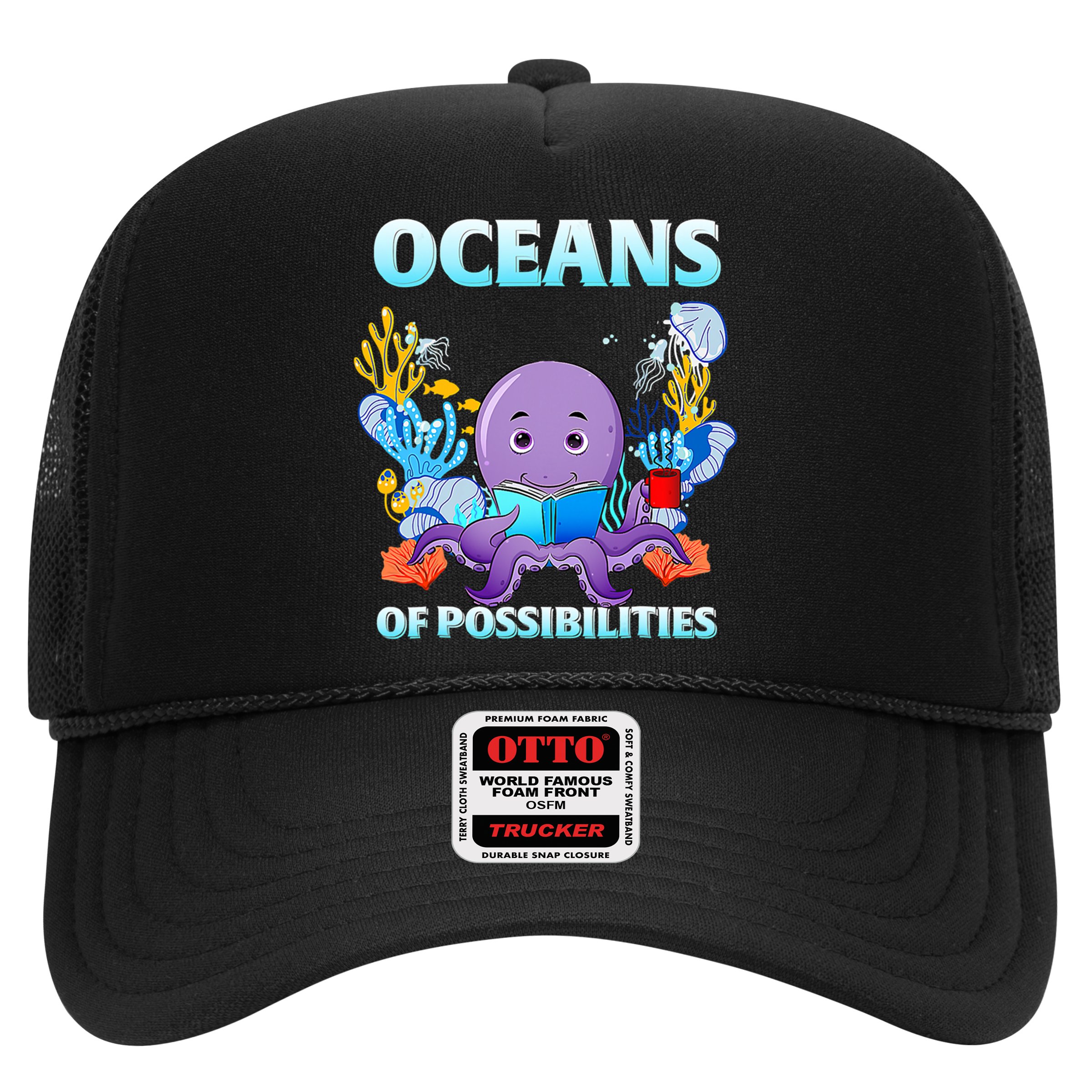 Octopus Sea Animal Summer Reading Oceans Of Possibilities Gift Hat