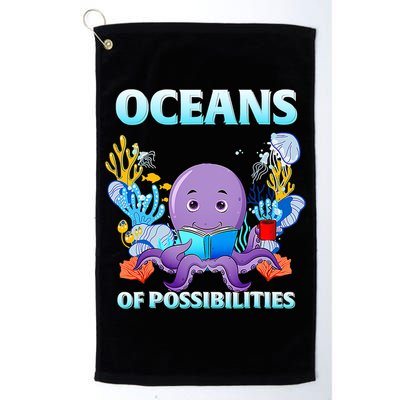 Octopus Sea Animal Summer Reading Oceans Of Possibilities Gift Golf Towel