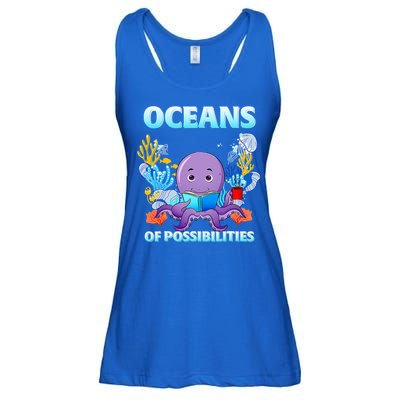 Octopus Sea Animal Summer Reading Oceans Of Possibilities Gift Ladies Essential Flowy Tank