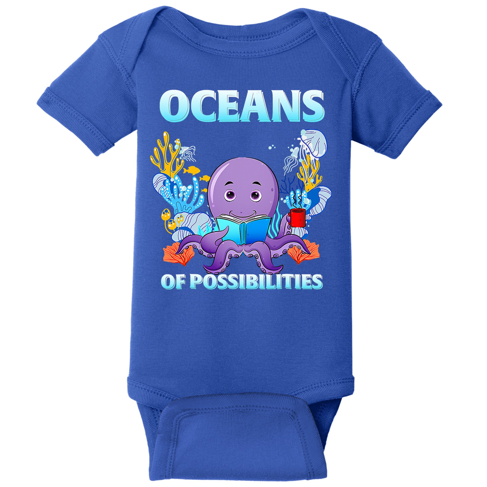 Octopus Sea Animal Summer Reading Oceans Of Possibilities Gift Baby Bodysuit