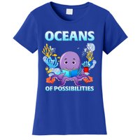 Octopus Sea Animal Summer Reading Oceans Of Possibilities Gift Women's T-Shirt