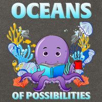 Octopus Sea Animal Summer Reading Oceans Of Possibilities Gift Cotton Canvas Backpack