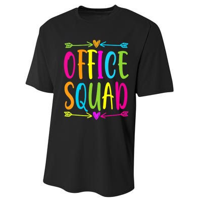 Office Squad Administrative Assistant Admin School Secretary Performance Sprint T-Shirt