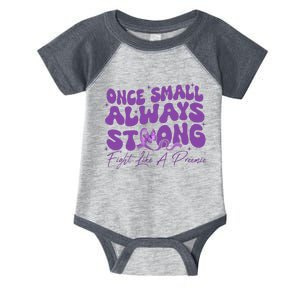 Once Small Always Strong Fight Like A Preemie Prematurity Infant Baby Jersey Bodysuit