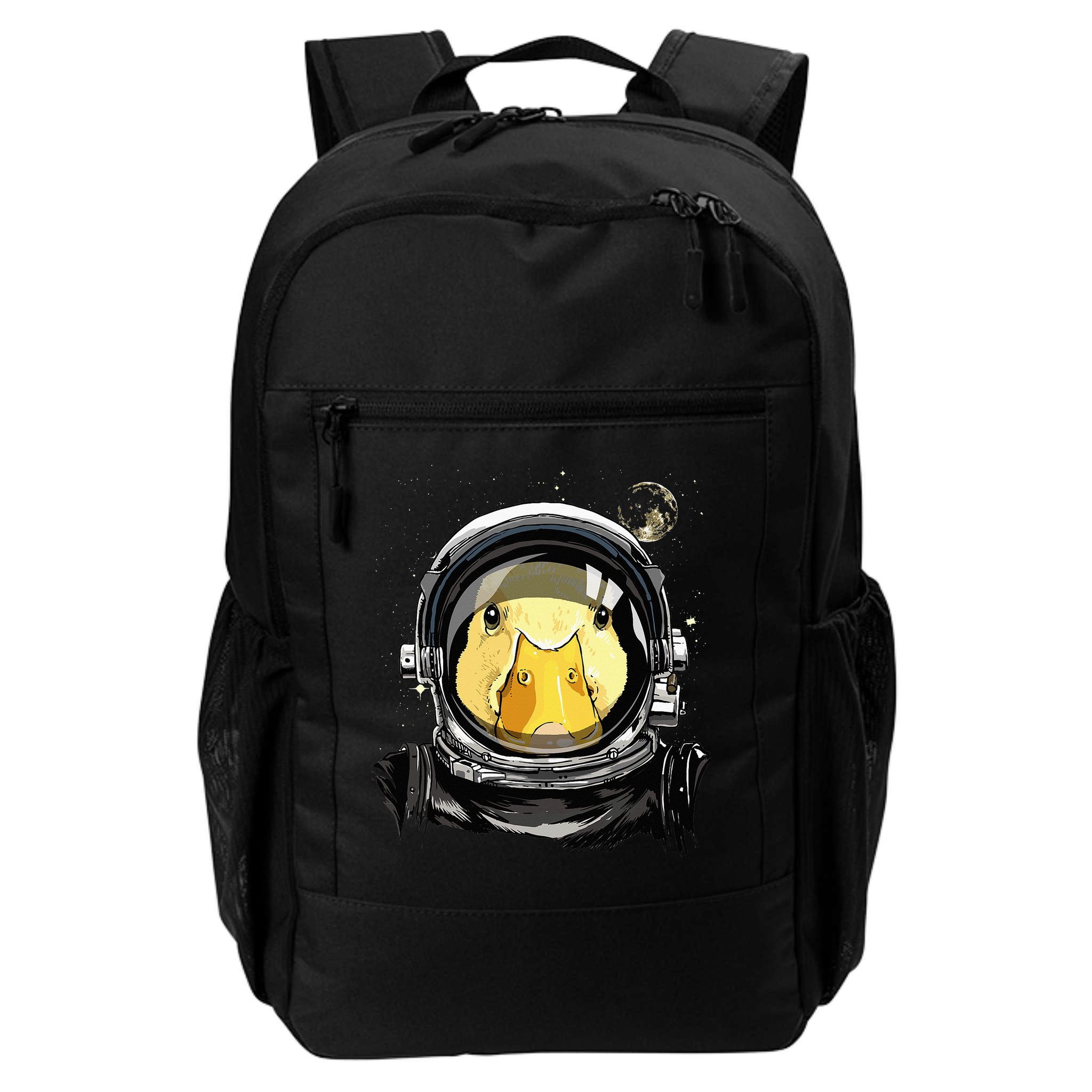 Outer Space Astronaut Duck Face Galaxy Waterfowl Hunting Backpack