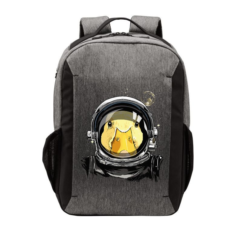 Outer Space Astronaut Duck Face Galaxy Waterfowl Hunting Vector Backpack