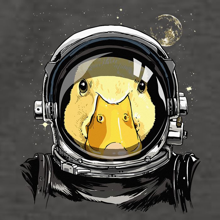 Outer Space Astronaut Duck Face Galaxy Waterfowl Hunting Vector Backpack