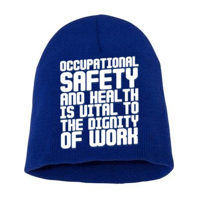 Occupational Safety And Health Is Vital To The Dignity Gift Short Acrylic Beanie