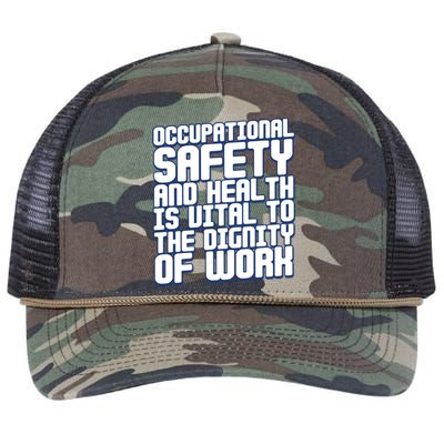 Occupational Safety And Health Is Vital To The Dignity Gift Retro Rope Trucker Hat Cap