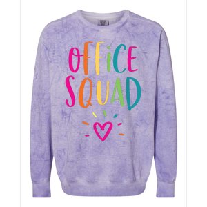 Office Squad Administrative Assistant Gift School Secretary Colorblast Crewneck Sweatshirt