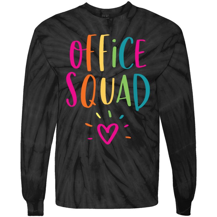 Office Squad Administrative Assistant Gift School Secretary Tie-Dye Long Sleeve Shirt