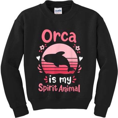 Orca Spirit Animal Kids Sweatshirt