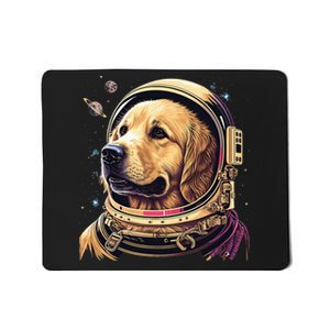 Outer Space Astronaut Golden Retriever Lover Dog Lover Mousepad