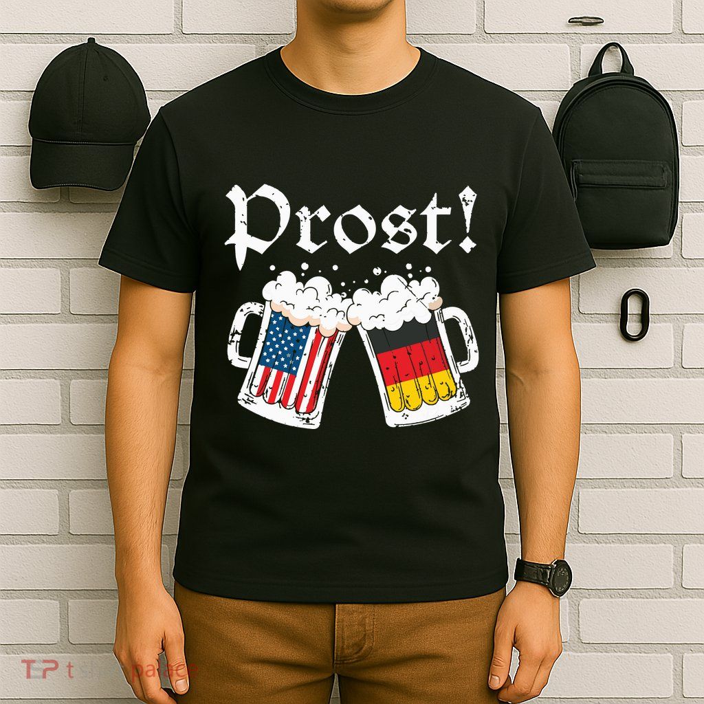 Oktoberfest Shirts American German Flag Beer Prost T-Shirt