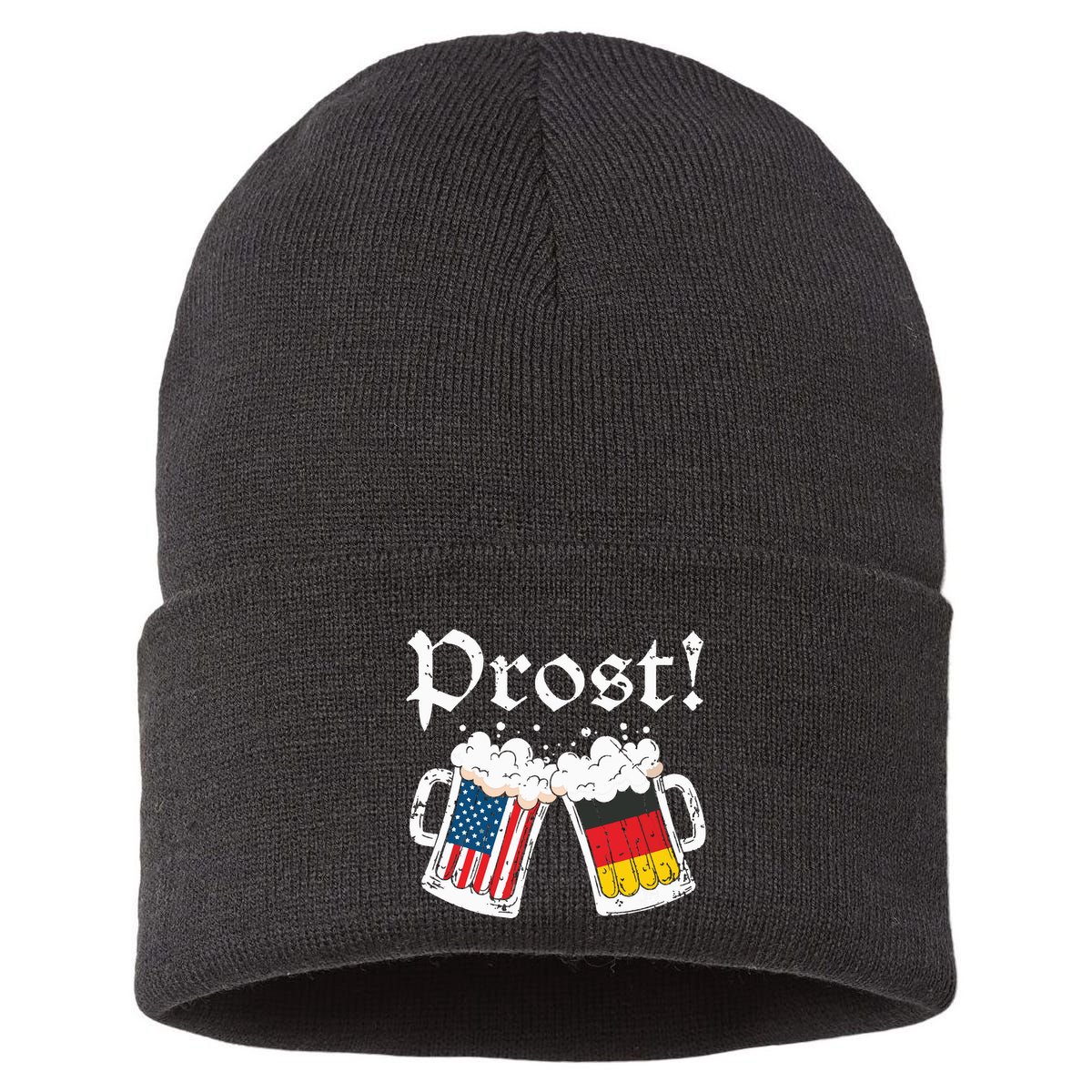 Oktoberfest Shirts American German Flag Beer Prost Sustainable Knit Beanie