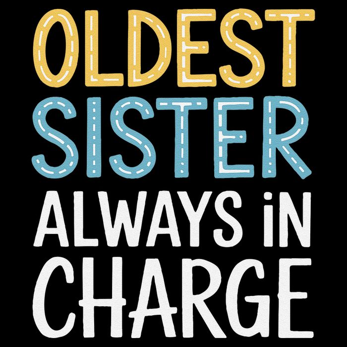 Oldest Sister Always In Charge Oldest Child Zip Tote Bag