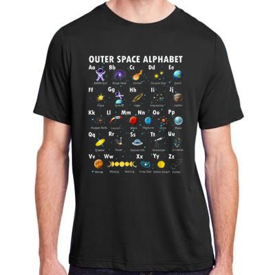 Outer Space Alphabet Kindergarten Teachers 1st Day Of School Adult ChromaSoft Performance T-Shirt