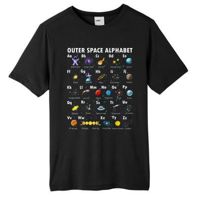 Outer Space Alphabet Kindergarten Teachers 1st Day Of School Tall Fusion ChromaSoft Performance T-Shirt