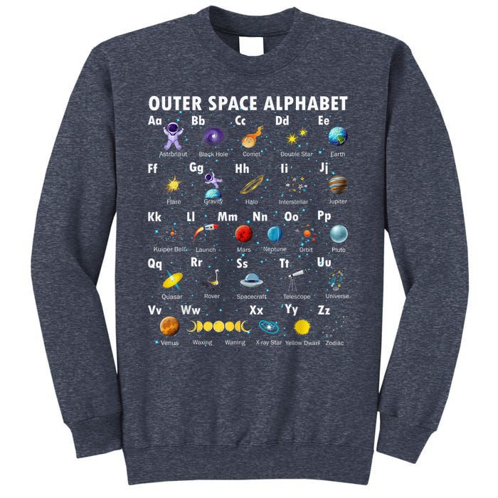 Outer Space Alphabet Kindergarten Teachers 1st Day Of School Sweatshirt