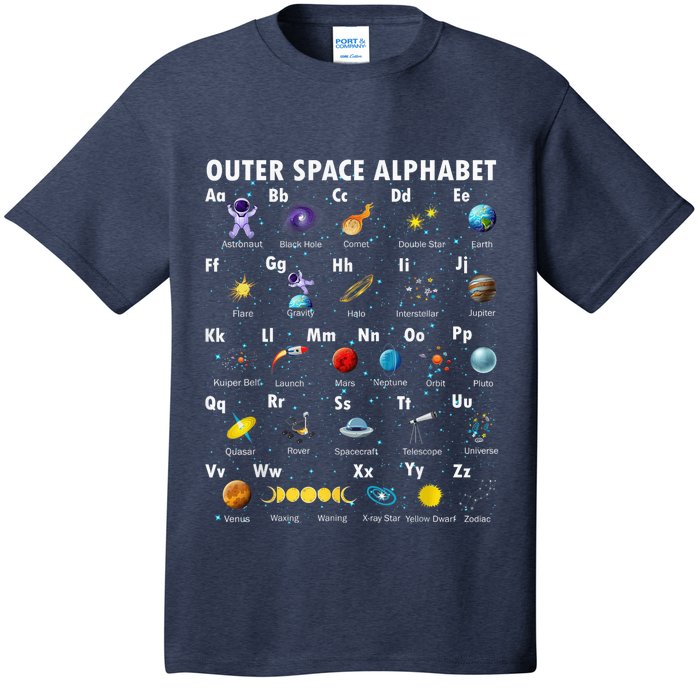 Outer Space Alphabet Kindergarten Teachers 1st Day Of School T-Shirt