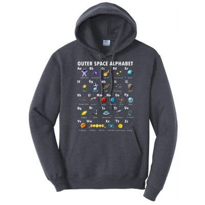 Outer Space Alphabet Kindergarten Teachers 1st Day Of School Tall Hoodie