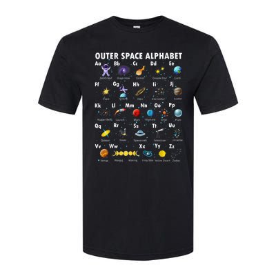 Outer Space Alphabet Kindergarten Teachers 1st Day Of School Softstyle CVC T-Shirt