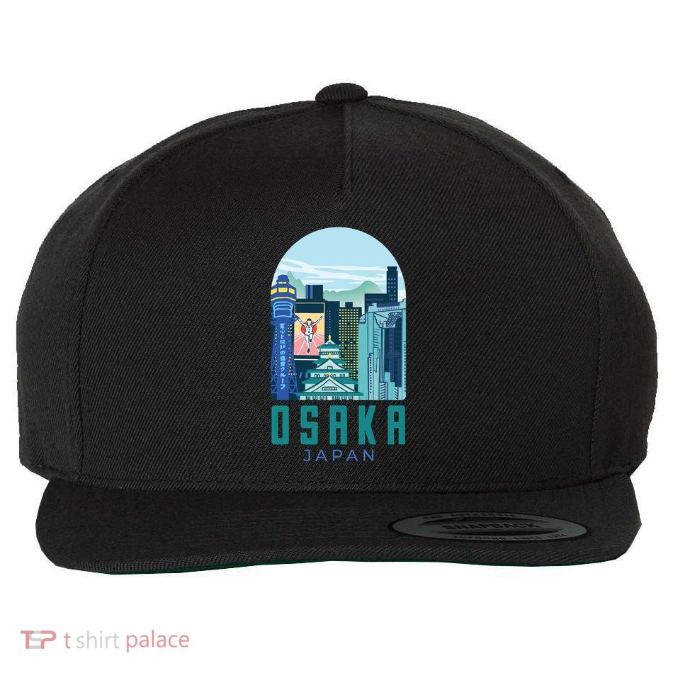 Osaka Japan City Wool Snapback Cap