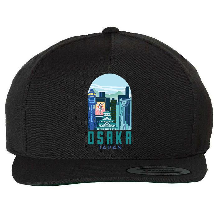 Osaka Japan City Wool Snapback Cap