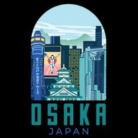 Osaka Japan City Wool Snapback Cap