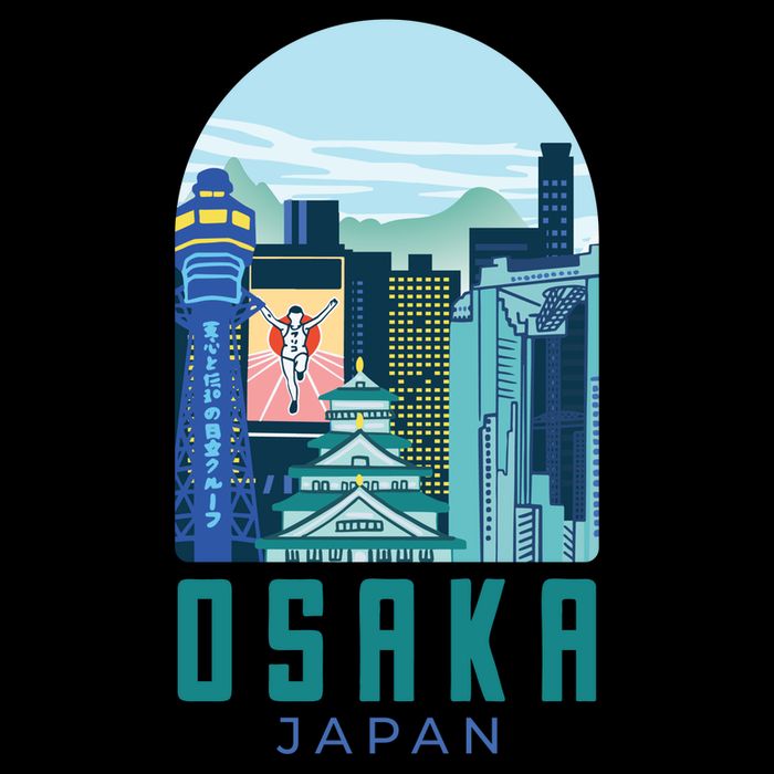 Osaka Japan City Wool Snapback Cap