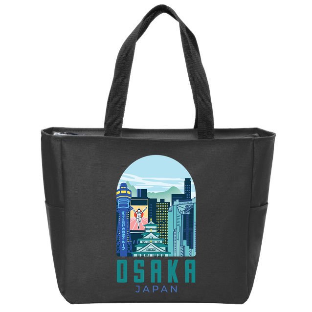 Osaka Japan City Zip Tote Bag