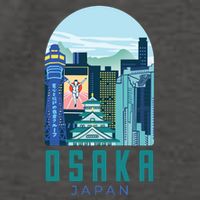 Osaka Japan City Vector Backpack