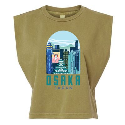 Osaka Japan City Garment-Dyed Women's Muscle Tee