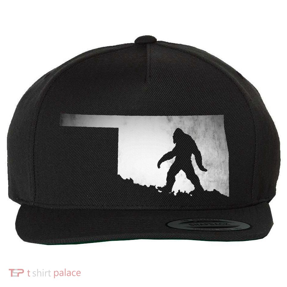 Oklahoma Sasquatch Bigfoot Wool Snapback Cap