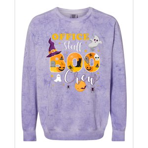 Office Staff Boo Crew Matching Halloween Costume Colorblast Crewneck Sweatshirt