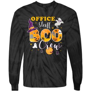 Office Staff Boo Crew Matching Halloween Costume Tie-Dye Long Sleeve Shirt