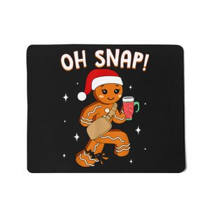 Oh Snap! Bougie Gingerbread Man Cookie Funny Christmas Mousepad