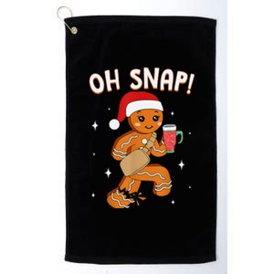 Oh Snap! Bougie Gingerbread Man Cookie Funny Christmas Platinum Collection Golf Towel