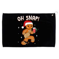 Oh Snap! Bougie Gingerbread Man Cookie Funny Christmas Grommeted Golf Towel