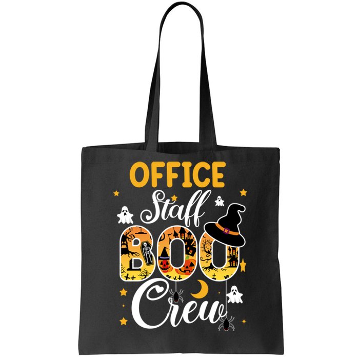 Office Staff Boo Crew Funny Halloween Matching Costume Tote Bag