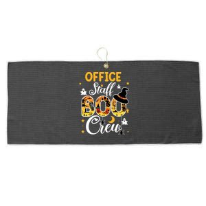 Office Staff Boo Crew Funny Halloween Matching Costume Large Microfiber Waffle Golf Towel