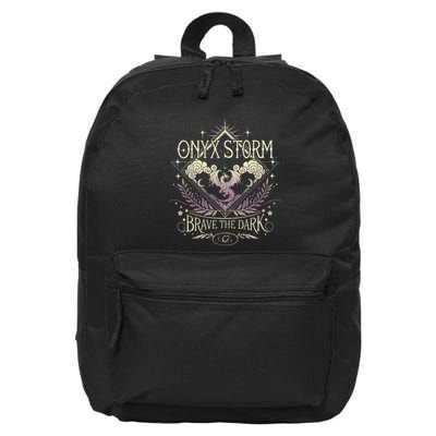 Onyx Storm Brave The Dark Fourth Wingg Basgiath War Collegee 16 in Basic Backpack