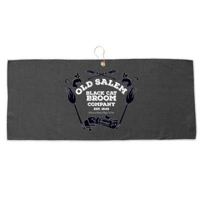 Old Salem Black Cat Broom Company Co Est Established Sign Gift Large Microfiber Waffle Golf Towel