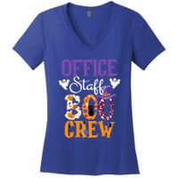 O.ffice Staff Boo Crew Matching Autumn Halloween Costume Women's V-Neck T-Shirt