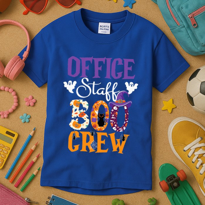O.ffice Staff Boo Crew Matching Autumn Halloween Costume Kids T-Shirt