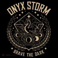 Onyx Storm Brave The Dark Fourth Wingg Basgiath War Collegee 7-Panel Snapback Hat