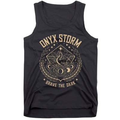 Onyx Storm Brave The Dark Fourth Wingg Basgiath War Collegee Tank Top